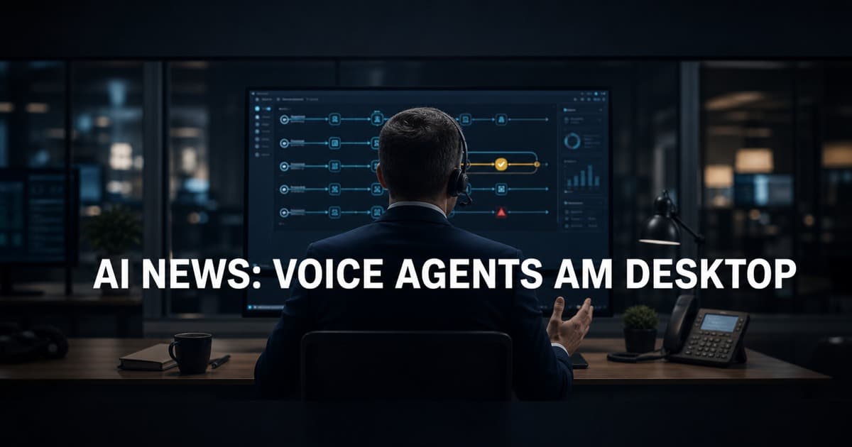 KI-News Titelbild: Operations-Manager steuert per Sprache mehrere KI-Agenten-Workflows auf einem Enterprise-Dashboard