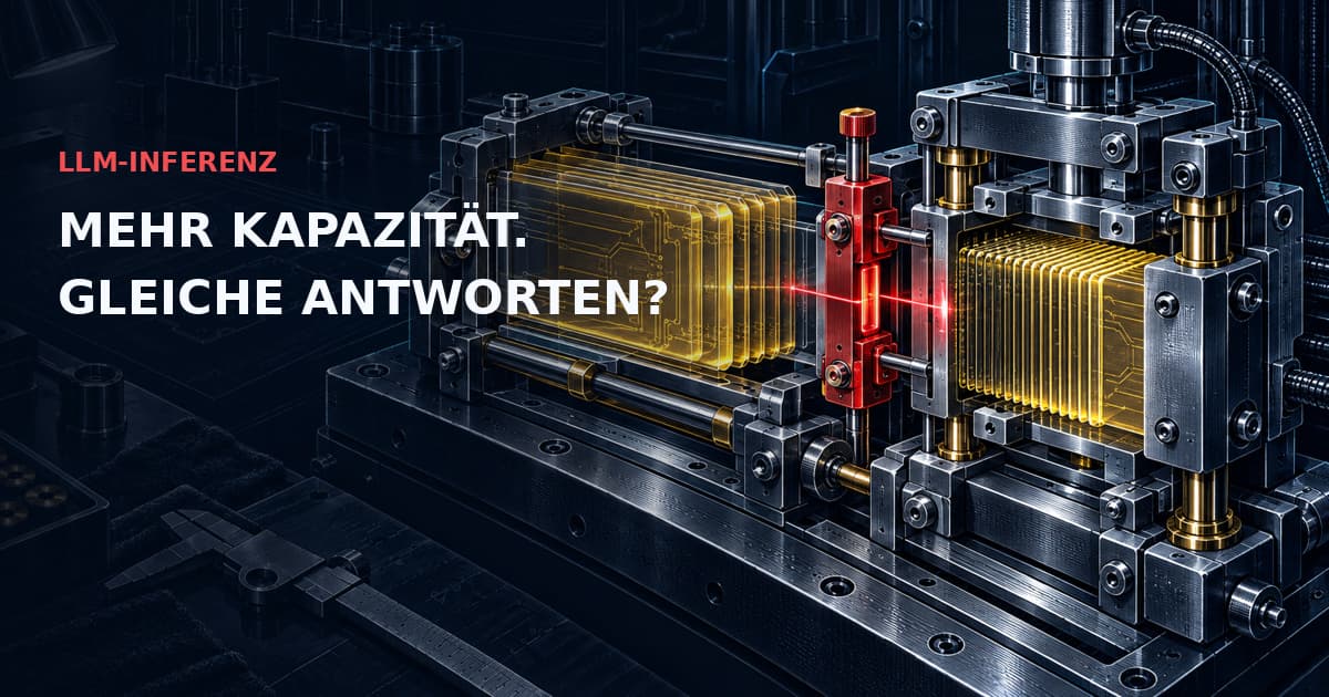 Präzisionsvorrichtung zur Verdichtung von Speicherplatten mit roter Qualitätssperre. LLM-INFERENZ — MEHR KAPAZITÄT. GLEICHE ANTWORTEN?
