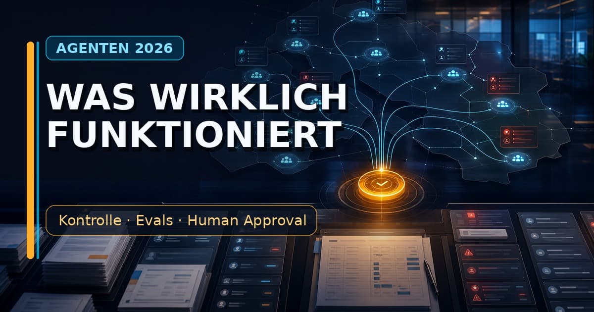 AI agents 2026 dashboard showing what works in production: controls, evaluations, and human approval